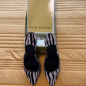 Jack Rogers Zebra Print Kitten Heel